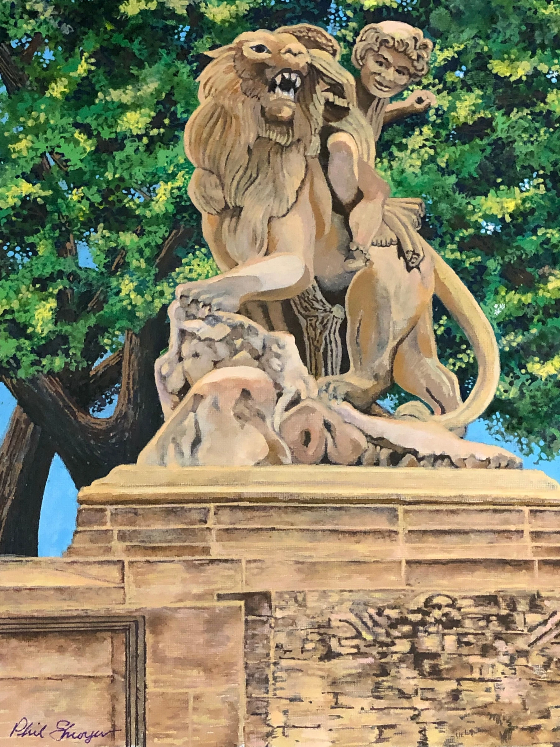 Lion & Cherub