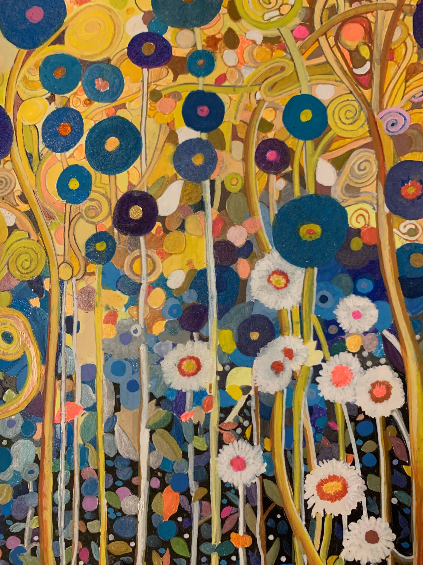 Flowers in the style of Gustave Klimt