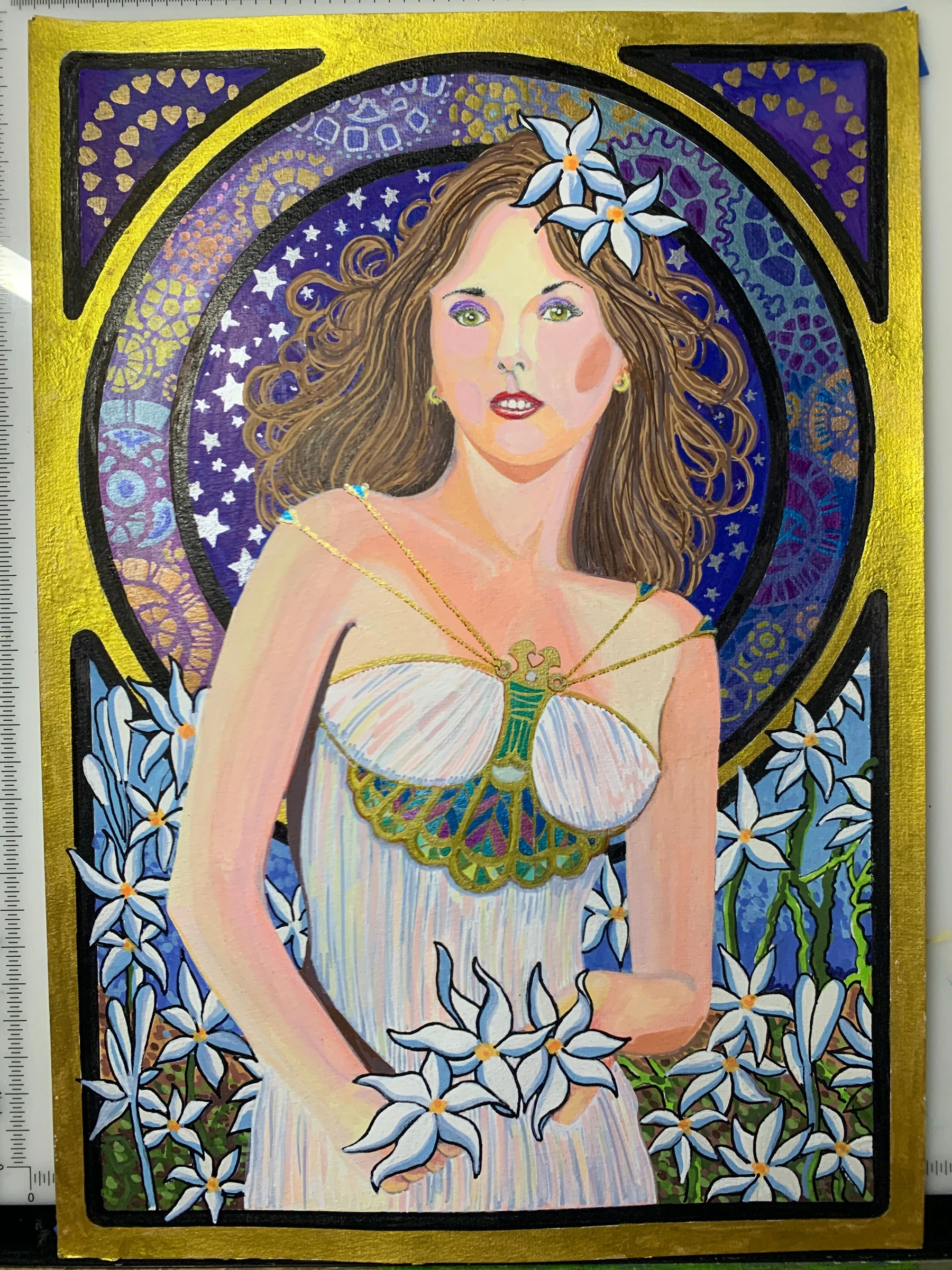 In the style of Alfonse Mucha